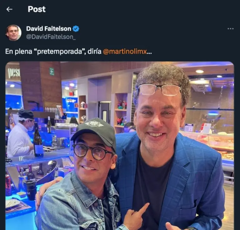 Faitelson usó su foto con Adal Ramones para trollear épicamente a Martinoli - Captura