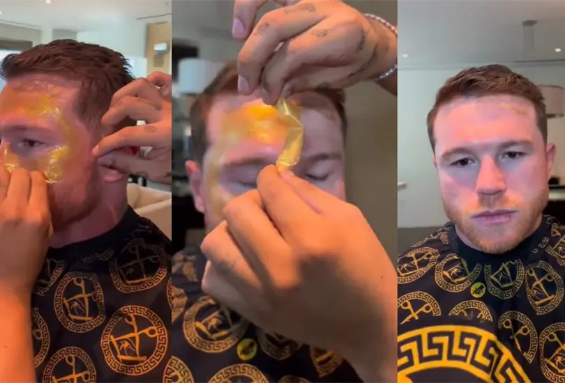 El Canelo &Aacute;lvarez presumi&oacute; que se realiz&oacute; un tratamiento con mascarilla de oro de 24k que te decimos cu&aacute;nto cuesta.