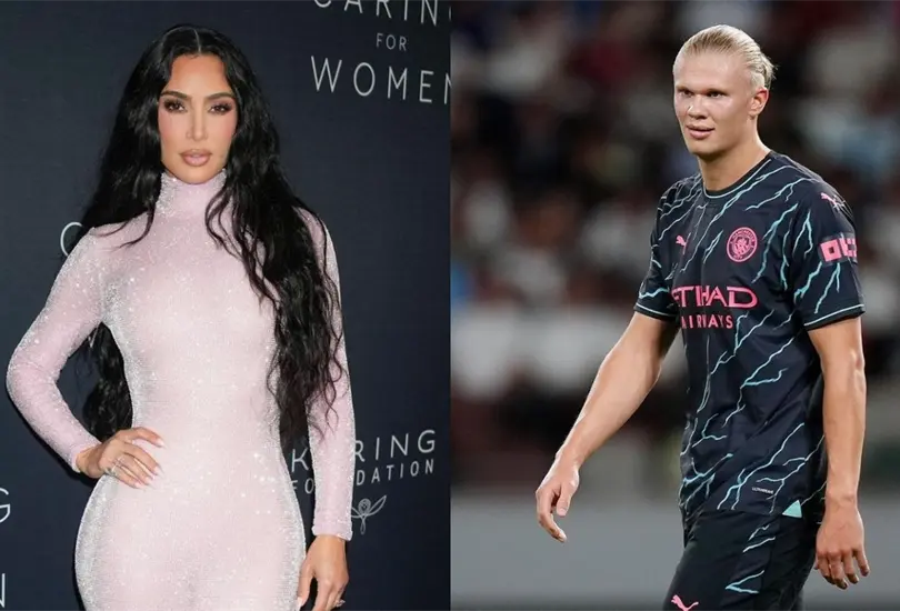 Kim Kardashian revel&oacute; su emoci&oacute;n por conocer a Erling Haaland.