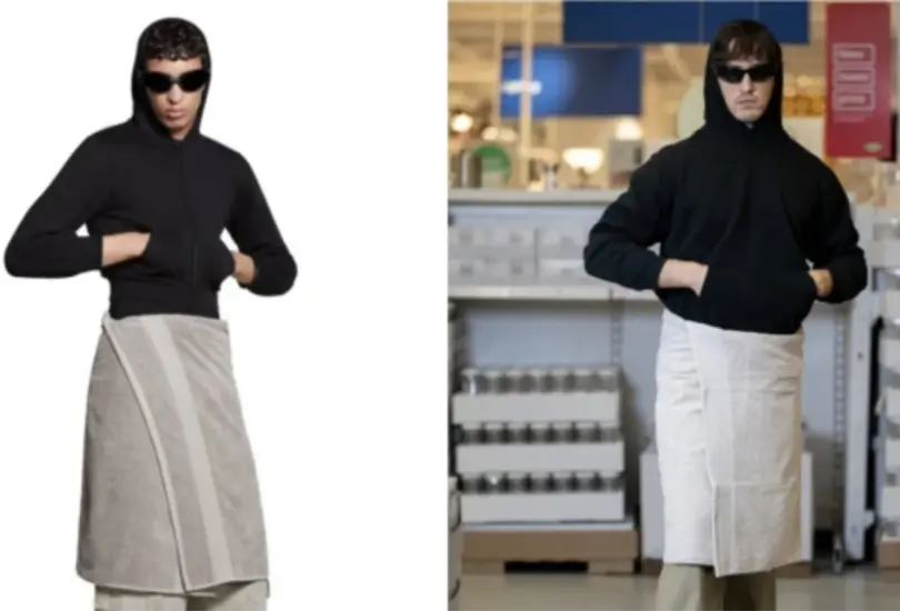 Balenciaga ha lanzado al mercado una falda de toalla.