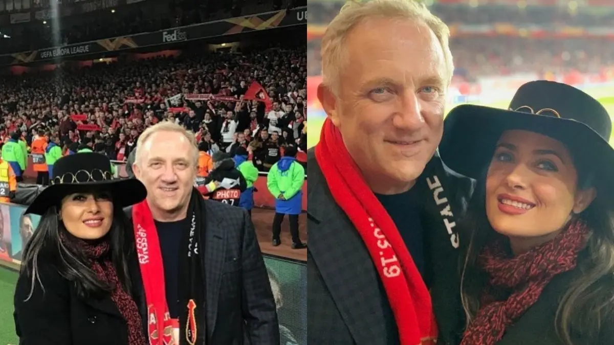 SALMA HAYEK: La reconocida actriz sigue de cerca al Stade Rennais, del futbol de Francia, porque su esposo, François-Henri Pinault, y su familia son propietarios del club.