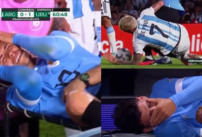 Rodrigo de Paul es acusado de lesionar a Maxi Araujo.