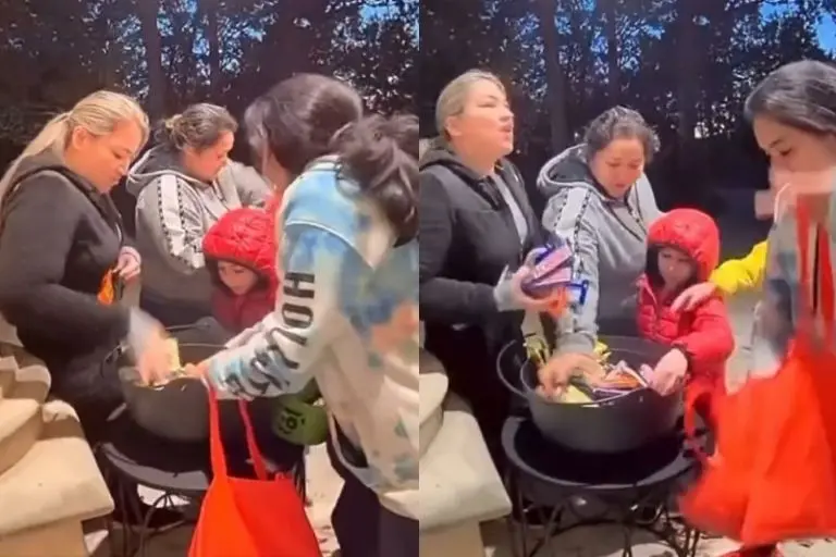 Un grupo de mujeres y sus hijos se volvieron virales por asaltar a sus vecinos - Capturas de pantalla