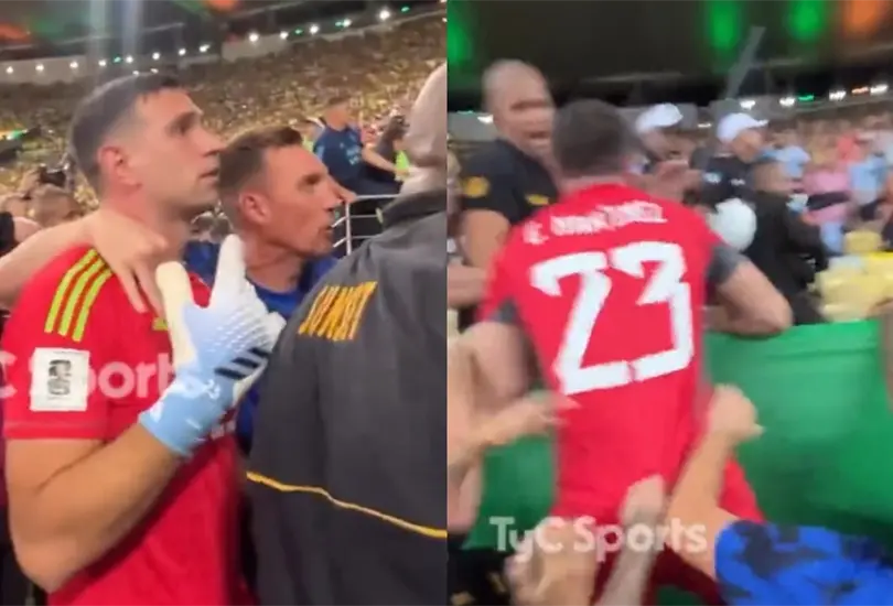 Dibu Mart&iacute;nez agredi&oacute; a polic&iacute;as en el Maracan&aacute;.