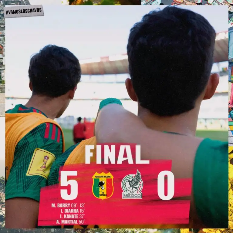 La Selección Mexicana perdió 5-0 contra Malí - @miseleccionmx