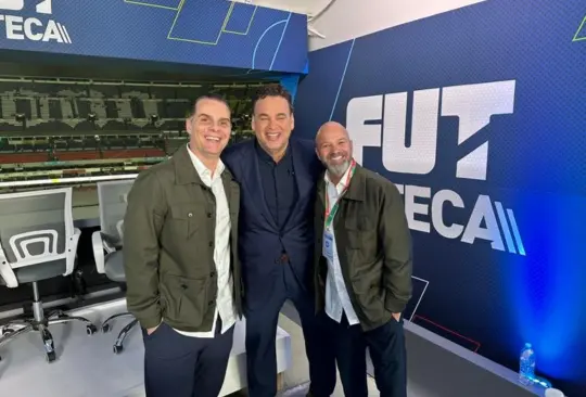 David Faitelson con Luis García y Christian Martinoli.