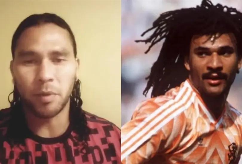 Ruud Gullit conoci&oacute; al Gullit Pe&ntilde;a y su reacci&oacute;n qued&oacute; grabada.