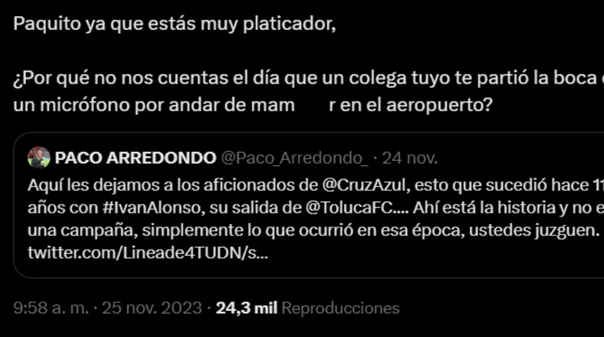 Los aficionados de Cruz Azul decidieron confrontarlo mediante redes sociales, asegurando que 'tiene cola que le pisen'.