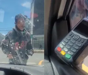 Limpiaparabrisas se hace viral por aceptar pagos con tarjeta (VIDEO)