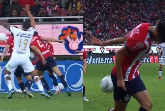 Un penal desató polémica en el Chivas vs Pumas.