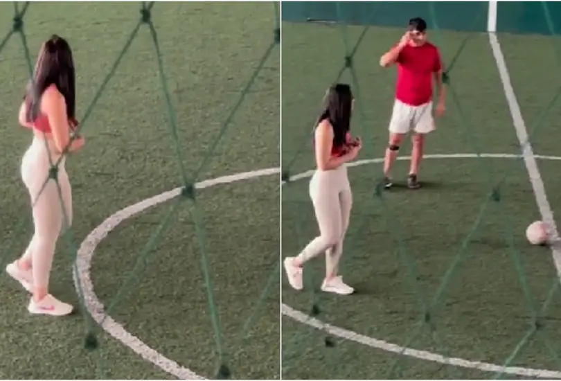Una aficionada de un partido amistoso se hizo viral sin siquiera darse cuenta