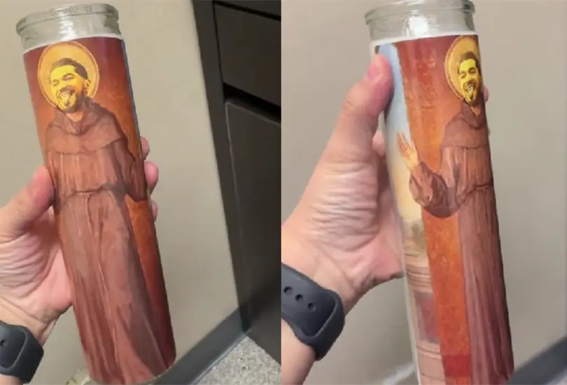 As&iacute; luce la curiosa veladora