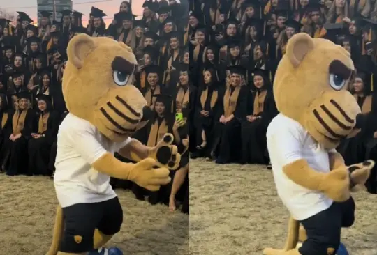 Goyo se lució frente a las graduadas, que se emocionaron al verlo bailando.