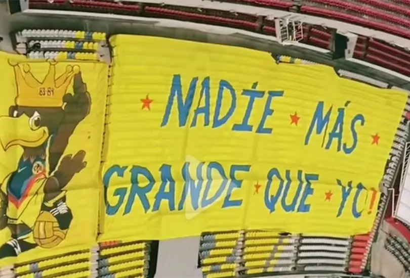 Uno de los artes que la afici&oacute;n del Am&eacute;rica para la final de vuelta present&oacute; fue v&iacute;ctima de las burlas en redes sociales.