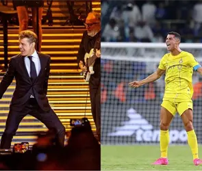 &iquest;Fan de Cristiano Ronaldo? Luis Miguel sorprende con festejo de siu en concierto (VIDEO)