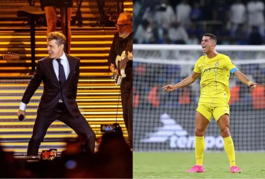 El famoso cantante se volvió viral por imitar el icónico festejo del jugador portugués en uno de sus conciertos.