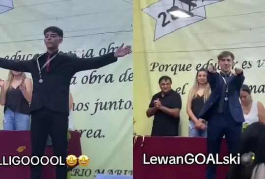 Así fue como los graduados aprovecharon su momento para celebrar como sus jugadores favoritos. Así fue como los graduados aprovecharon su momento para celebrar como sus jugadores favoritos.
