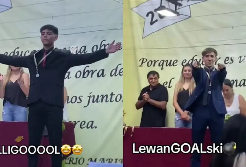 As&iacute; fue como los graduados aprovecharon su momento para celebrar como sus jugadores favoritos.