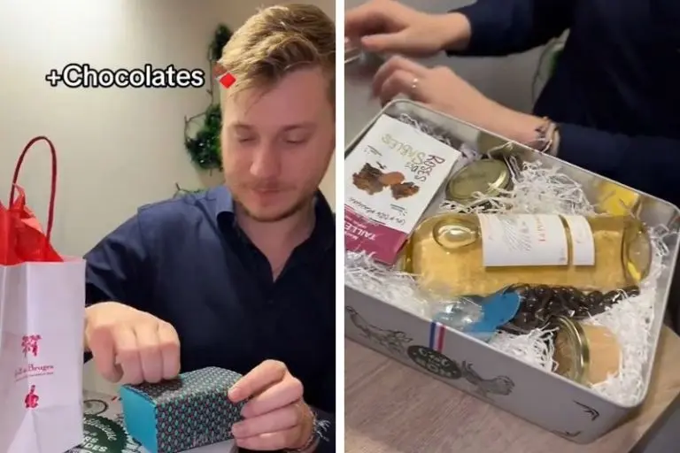 Un trabajador mostró que su aguinaldo era una bolsa de regalos que tenía comida y otras cosas - Archivo Referee