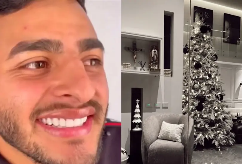El futbolista comparti&oacute; su enorme &aacute;rbol de Navidad y no tardaron en surgir las reacciones en redes sociales.