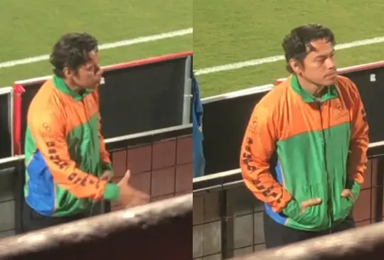 Un peculiar personaje fue captado en un estadio de futbol.