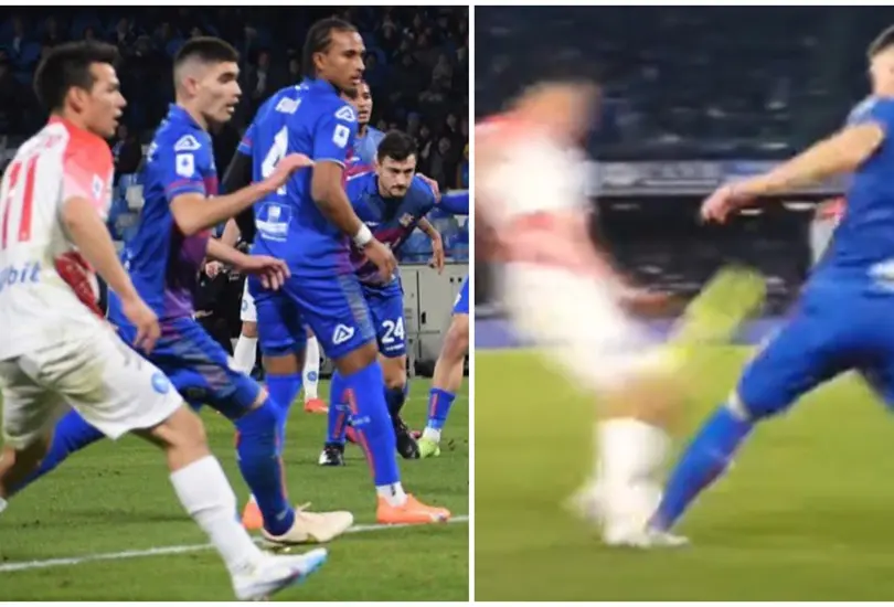 Johan Vásquez hizo una entrada criminal a Hirving Chucky Lozano que pudo terminar en expulsión durante el encuentro del Napoli vs Cremonese. Johan Vásquez hizo una entrada criminal a Hirving Chucky Lozano que pudo terminar en expulsión durante el encuentro del Napoli vs Cremonese.