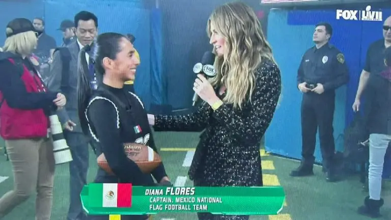 Diana Flores es embajadora de la NFL. Captura de pantalla.
