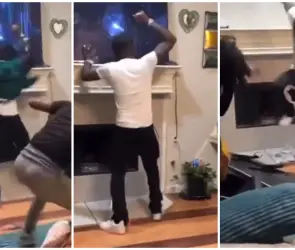 VIDEO: Aficionado de Eagles destroza su televisión tras la derrota en el Super Bowl LVII