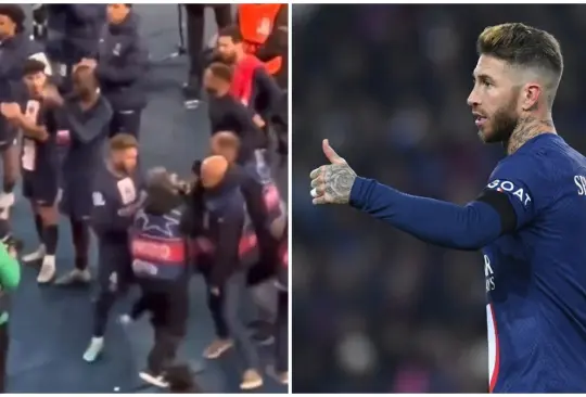 Sergio Ramos causó polémica después de que empujó a un camarógrafo después de la derrota del PSG ante el Bayern Munich en la Champions League.