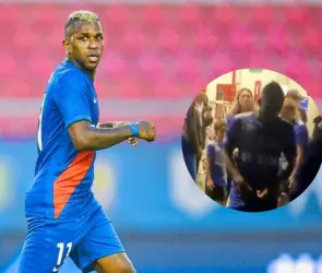 Futbolista rechaza tomar de la mano a niño porque "no sale ni con sus hijos" (VIDEO)