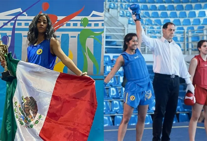 Andy Ju&aacute;rez, la campeona de Wushu  en el Campeonato Internacional celebrado en Grecia.