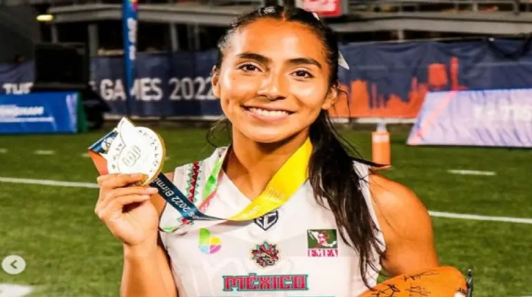 Diana ya cumplió el sueño de ganar medalla de oro con la Selección Mexicana de flag football. Instagram @dianaflres33