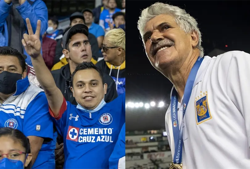 La afici&oacute;n de Cruz Azul se burl&oacute; de la de Pumas por la llegada del Tuca Ferretti.