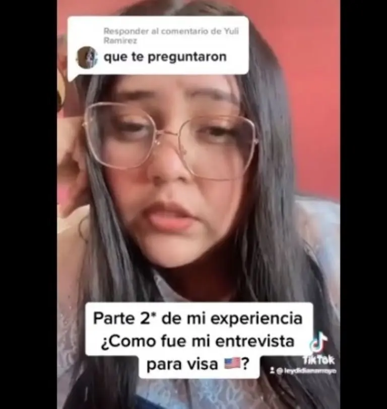 La joven mexicana compartió su alegría por tener la visa americana. Foto: Captura de pantalla.