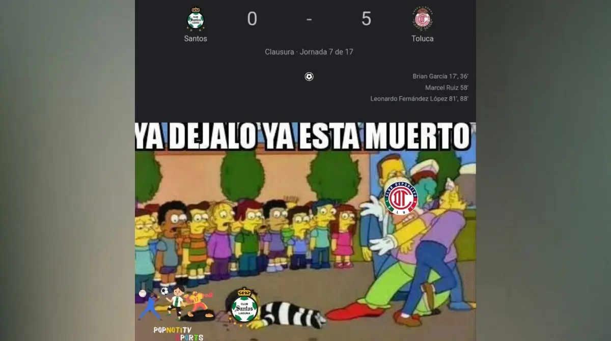 Santos vs Toluca: Los mejores memes de la GOLEADA 0-5 a los 'Guerreros'
