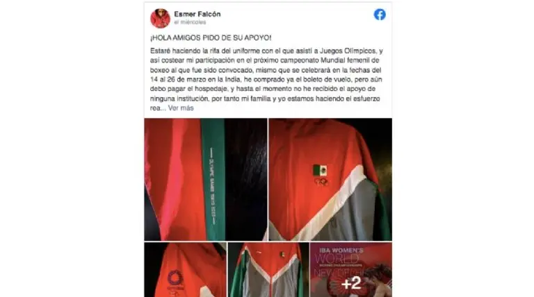 Publicación de Esmeralda anunciado la rifa - Captura de pantalla