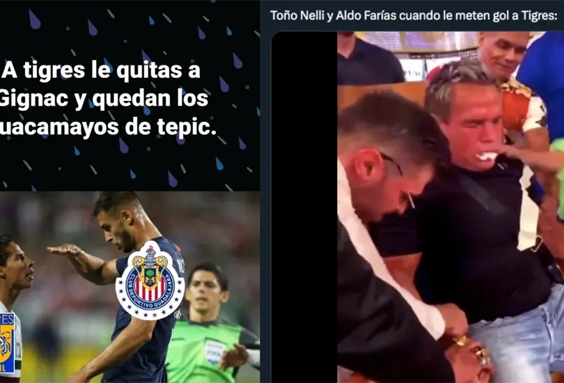 Chivas sorprendi&oacute; a Tigres derrot&aacute;ndolos 1-2, por lo que los memes contra los Felinos no se hicieron esperar.