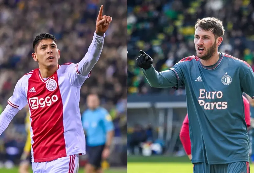 Edson Álvarez y Santiago Giménez anotaron goles en los triunfos del Ajax y Feyenoord respectivamente Edson Álvarez y Santiago Giménez anotaron goles en los triunfos del Ajax y Feyenoord respectivamente