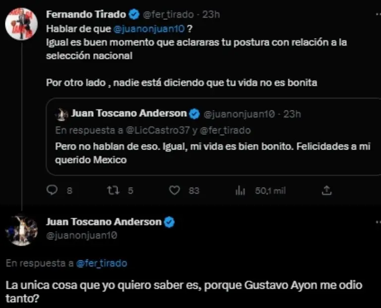 Captura de pantalla de la declaración de Toscano. Galería Referee