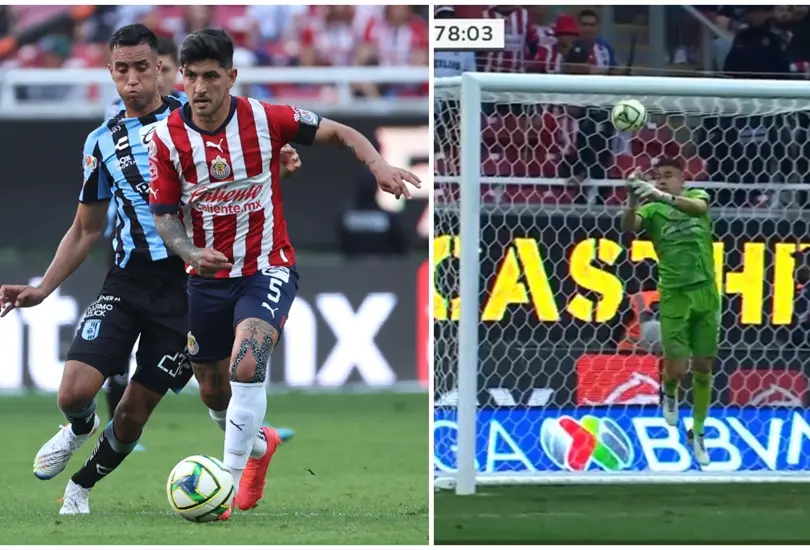 Las Chivas rescataron un punto en su encuentro ante Quer&eacute;taro despu&eacute;s de que el Wacho Jim&eacute;nez cometi&oacute; un error bajo los tres postes.