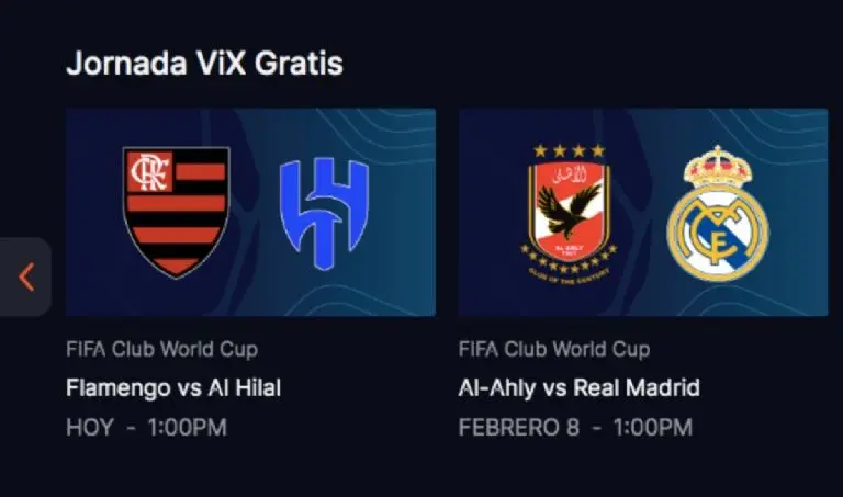 Programación de VIX en el Mundial de Clubes
