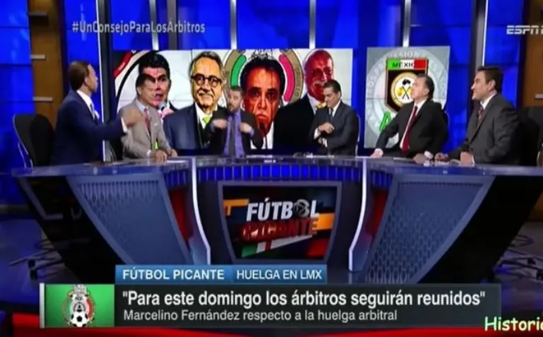Álvaro Morales y Zague se pelearon en un programa en vivo de ESPN. Foto: Captura de pantalla.