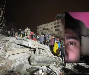 VIDEO: Joven se graba bajo los escombros tras terremoto en Siria y Turquía