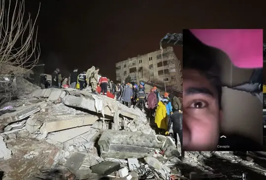 Un joven se grabó bajo los escombros del terremoto de Turquía.