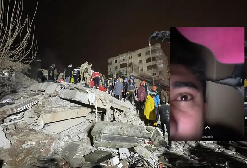 Un joven se grab&oacute; bajo los escombros del terremoto de Turqu&iacute;a.