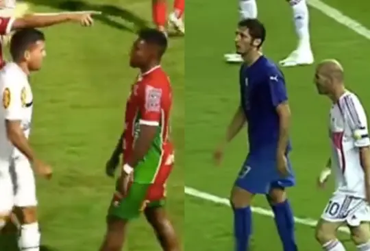 Un futbolista aplicó un Zidane al momento de agredir a su rival. Un futbolista aplicó un Zidane al momento de agredir a su rival.