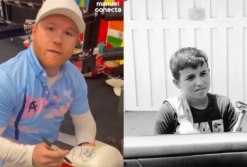 Canelo no dud&oacute; en tener un enorme gesto con su peque&ntilde;o fan venezolano.