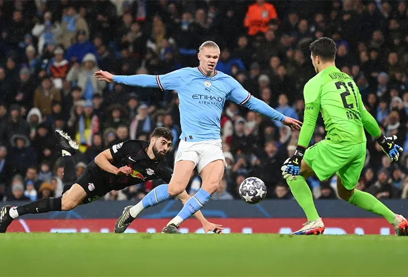 Erling Haaland fue la máxima figura del Manchester City anotarle cinco goles al Leipzig y tener más tantos que partidos jugados en la Champions League. Erling Haaland fue la máxima figura del Manchester City anotarle cinco goles al Leipzig y tener más tantos que partidos jugados en la Champions League.