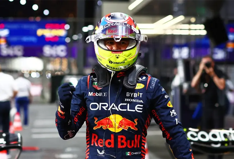 Sergio Checo Pérez ganó el Gran Premio de Arabia Saudita superando por primera vez a Max Verstappen en la campaña 2023. Sergio Checo Pérez ganó el Gran Premio de Arabia Saudita superando por primera vez a Max Verstappen en la campaña 2023.