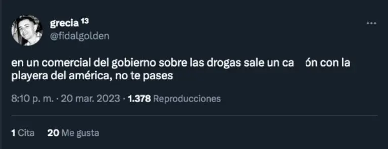 Afición que presenció el comercial - Captura de pantalla